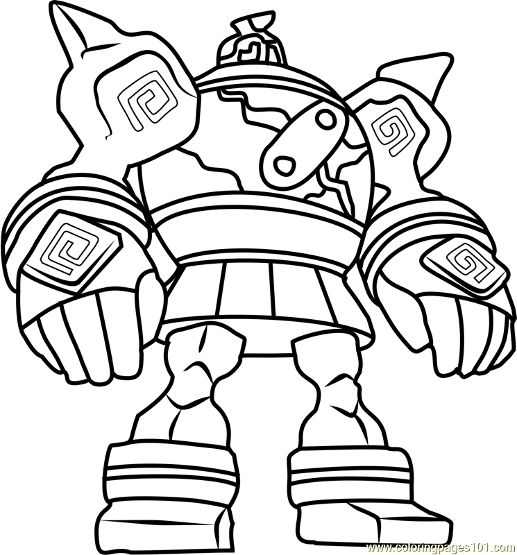 Golurk Pokemon Coloring Page Coloring Pages