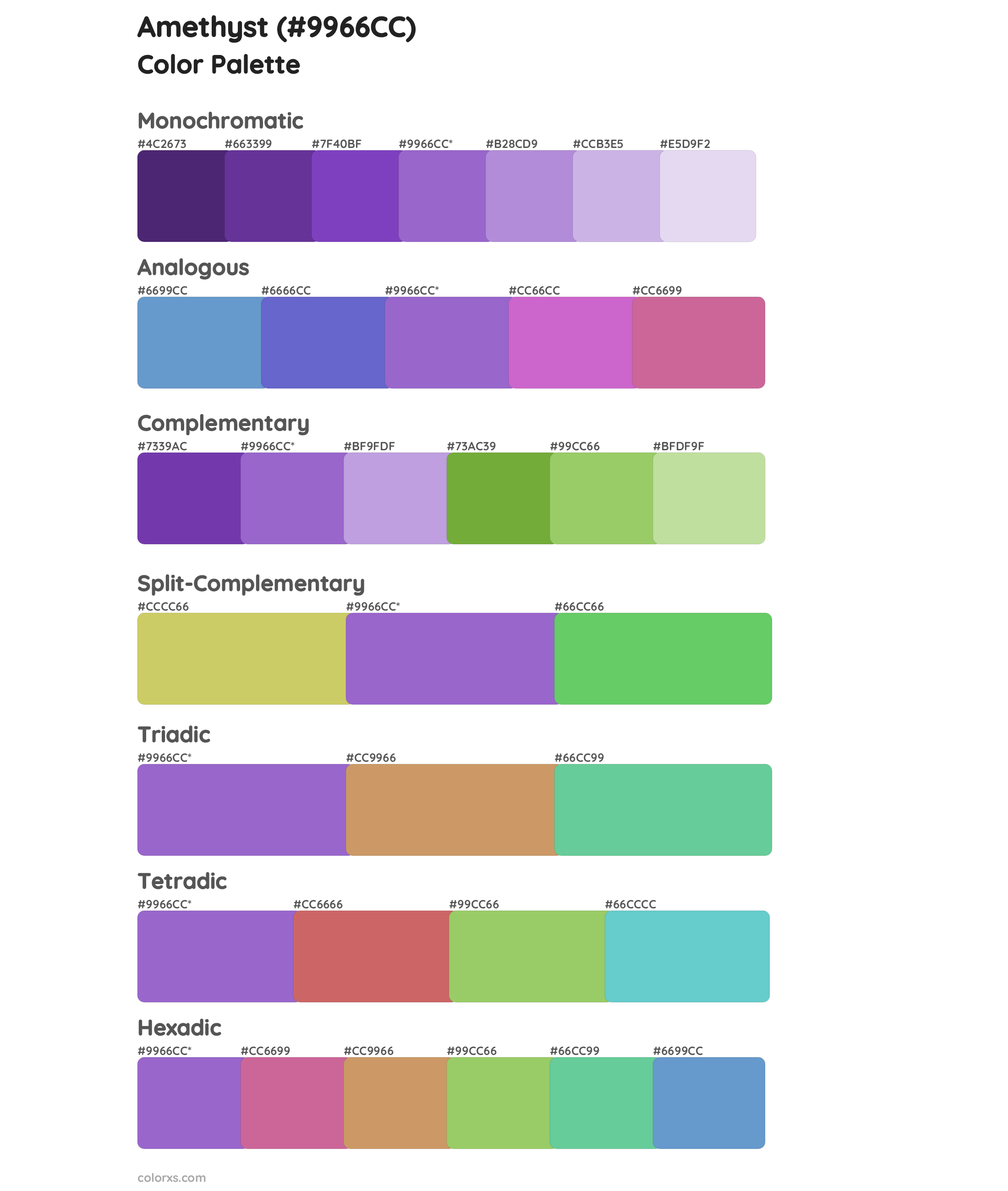 Amethyst Color Scheme Palettes