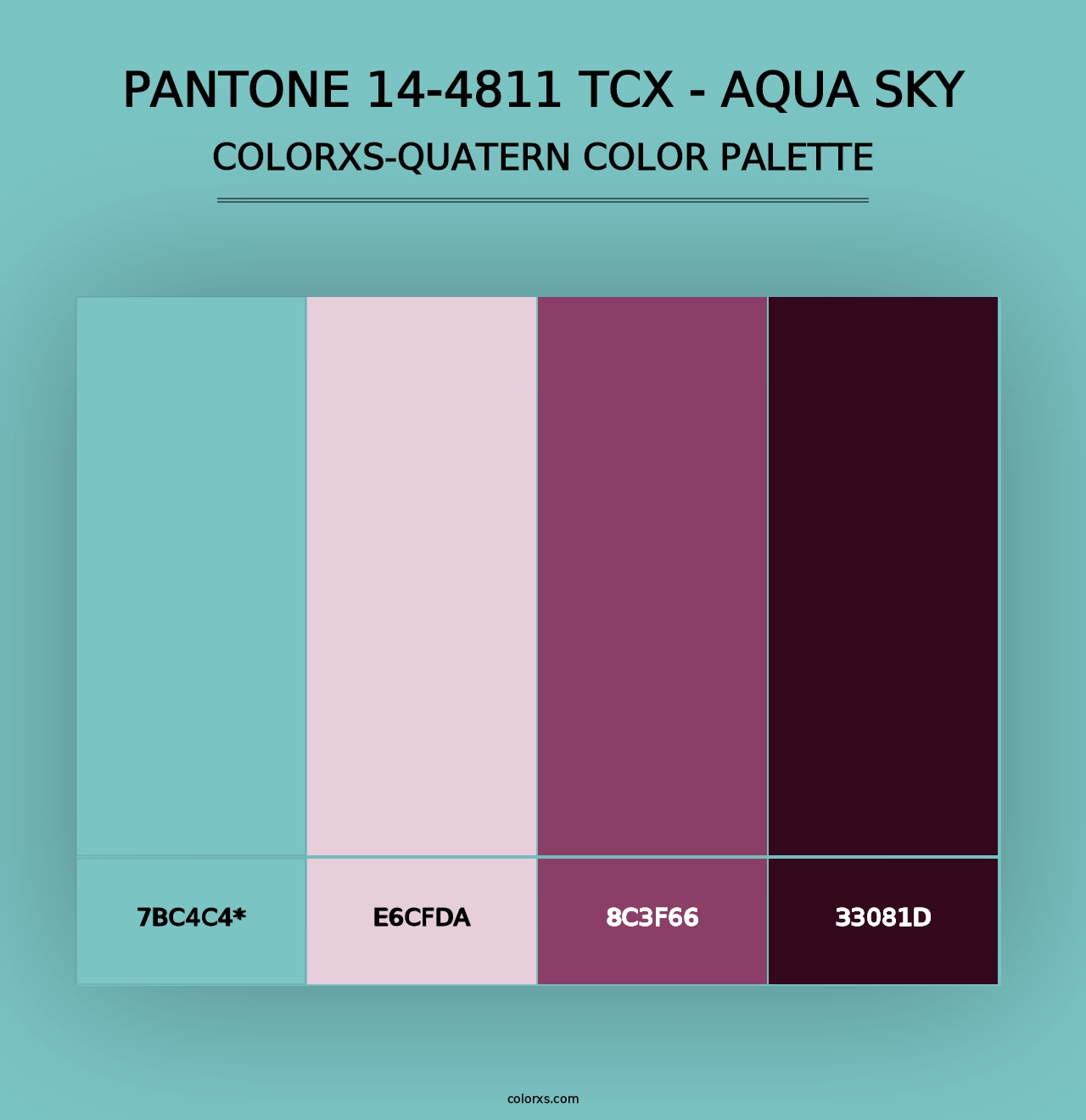 PANTONE 14-4811 TCX - Aqua Sky - Colorxs Quad Palette