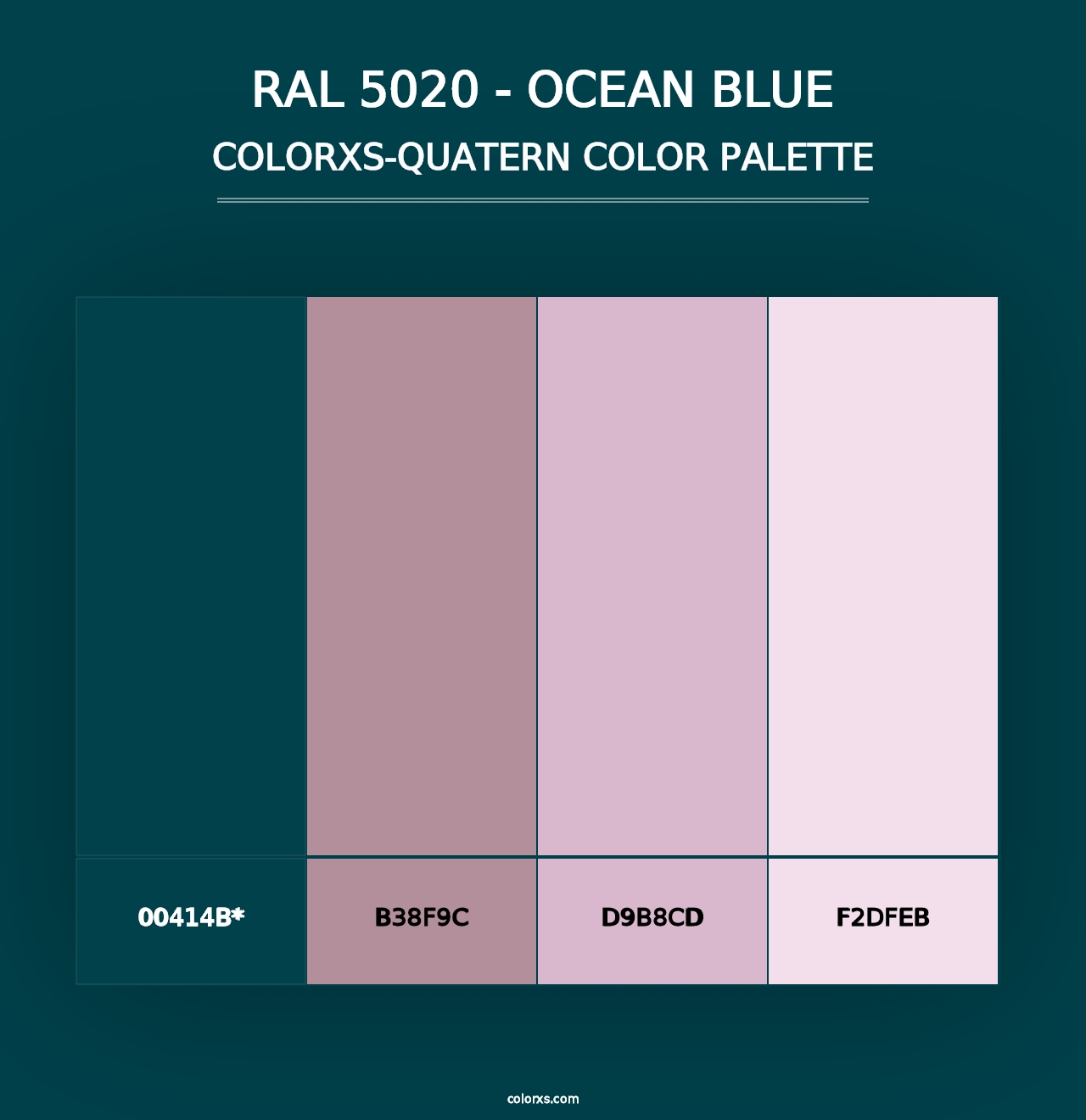 RAL 5020 - Ocean Blue - Colorxs Quad Palette