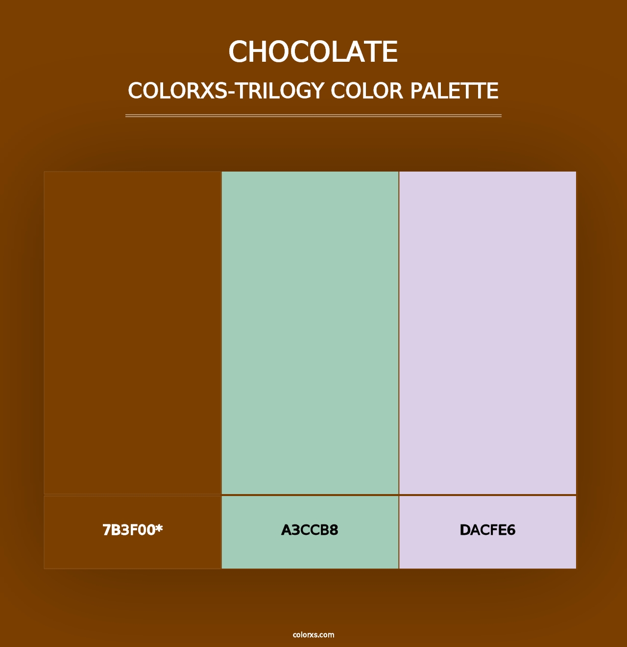 Chocolate - Colorxs Trilogy Palette