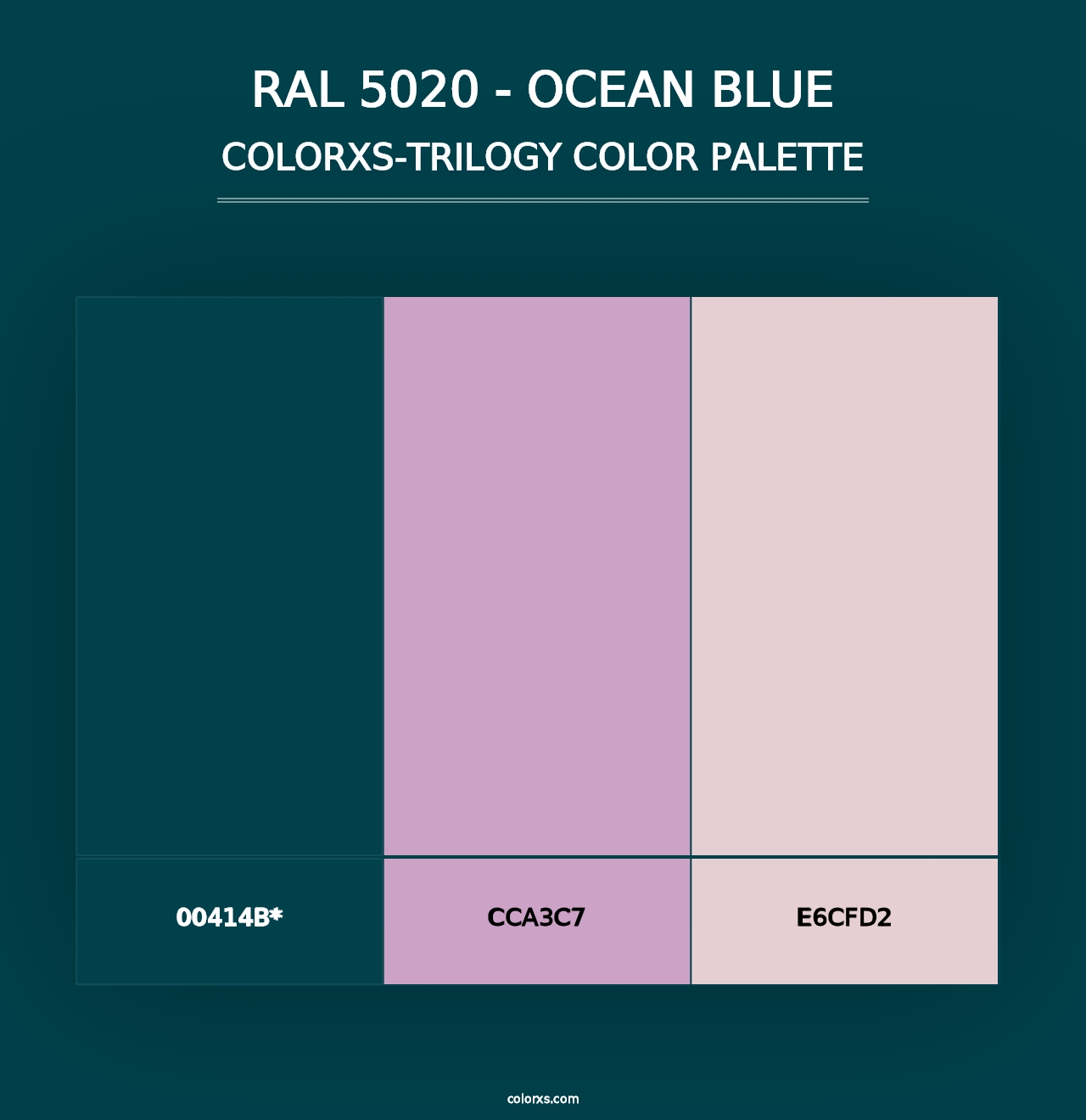 RAL 5020 - Ocean Blue - Colorxs Trilogy Palette