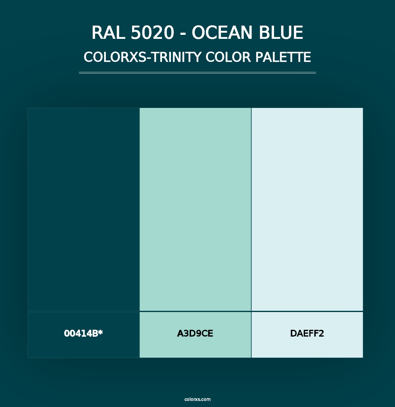 RAL 5020 - Ocean Blue - Colorxs Trinity Palette