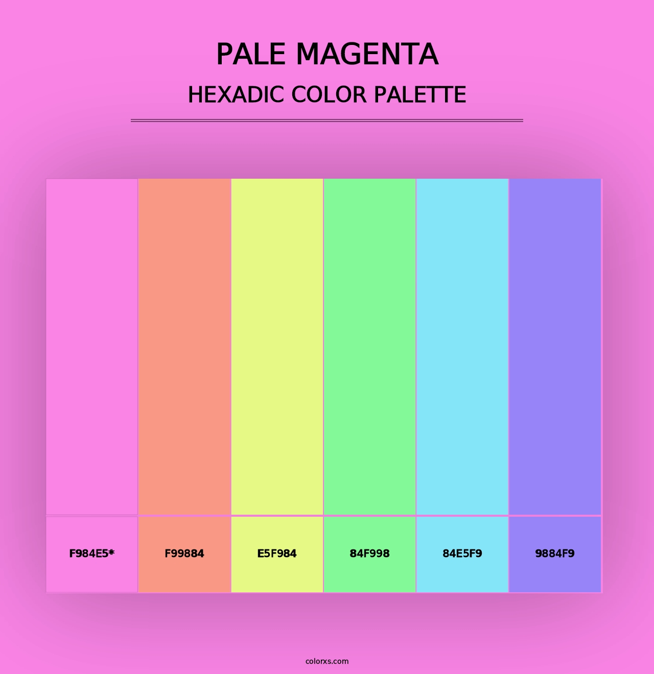 Pale Magenta - Hexadic Color Palette