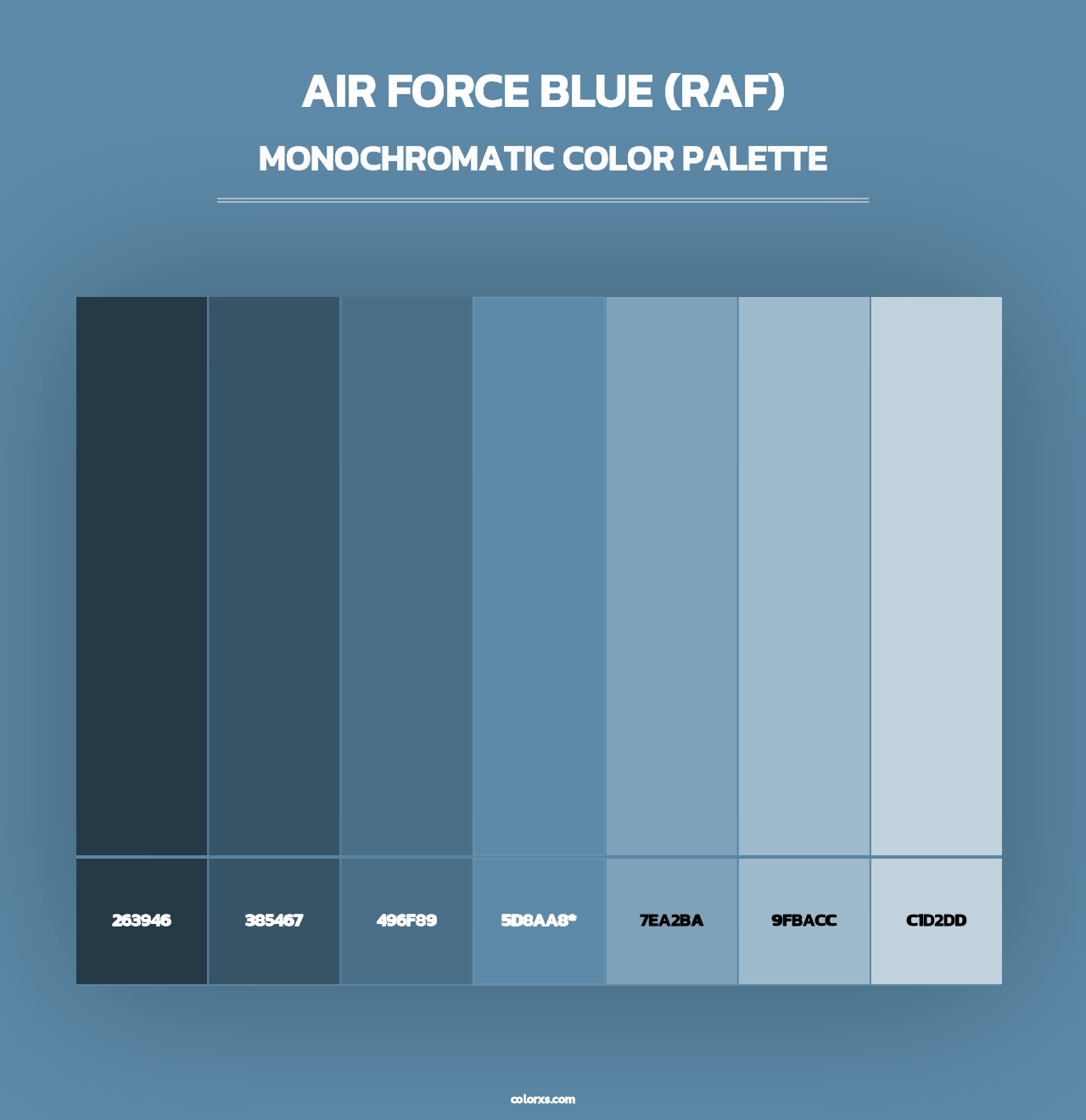 Air Force Blue (RAF) - Monochromatic Color Palette