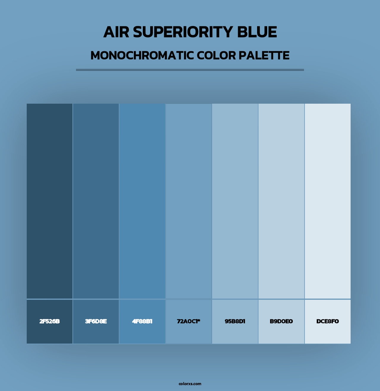 Air Superiority Blue - Monochromatic Color Palette