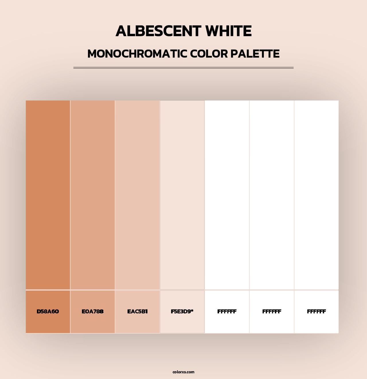 Albescent White - Monochromatic Color Palette