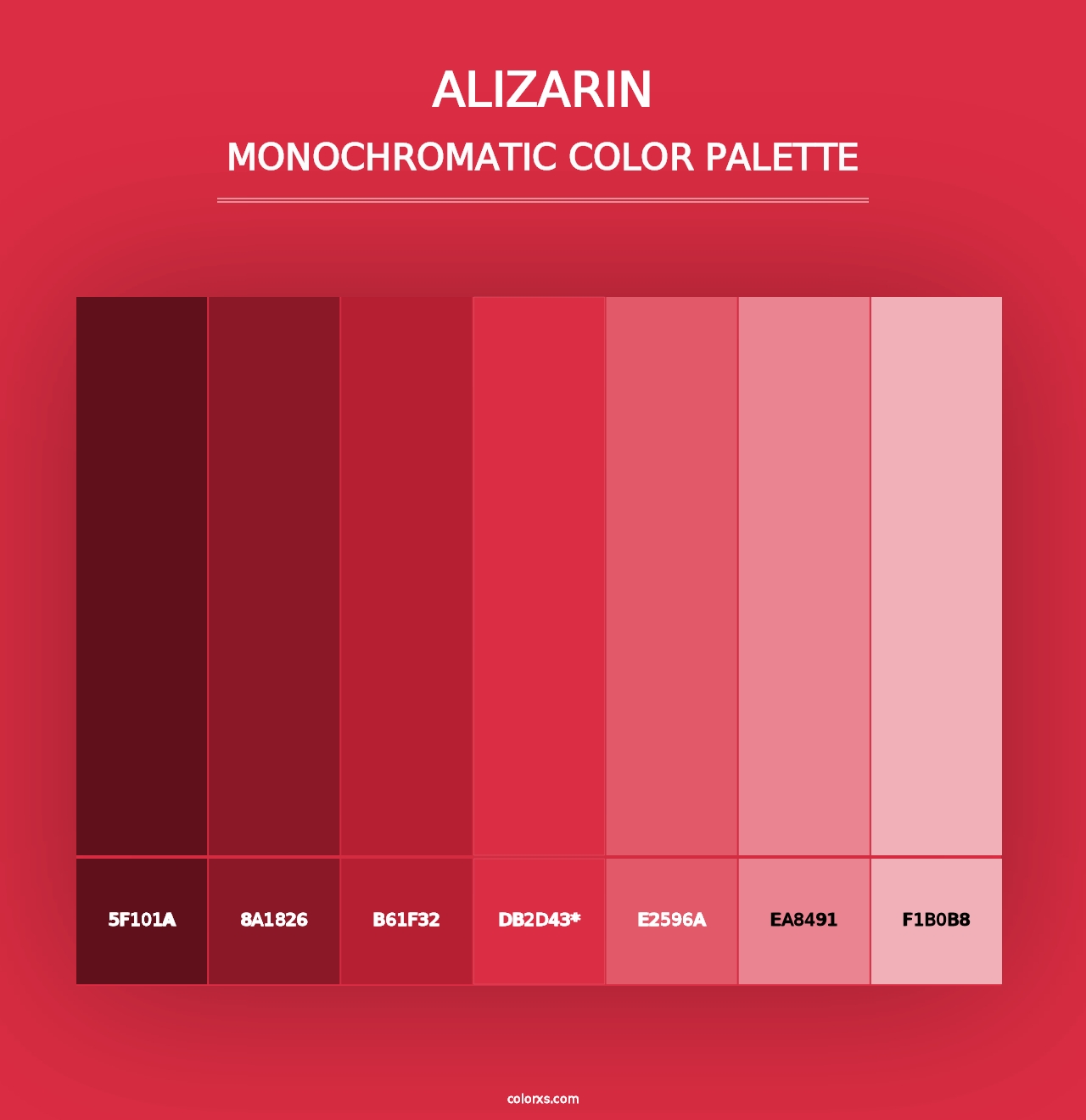 Alizarin - Monochromatic Color Palette