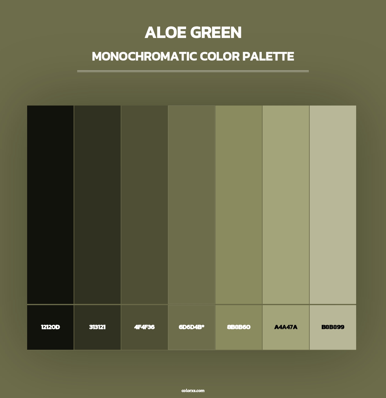 Aloe Green - Monochromatic Color Palette