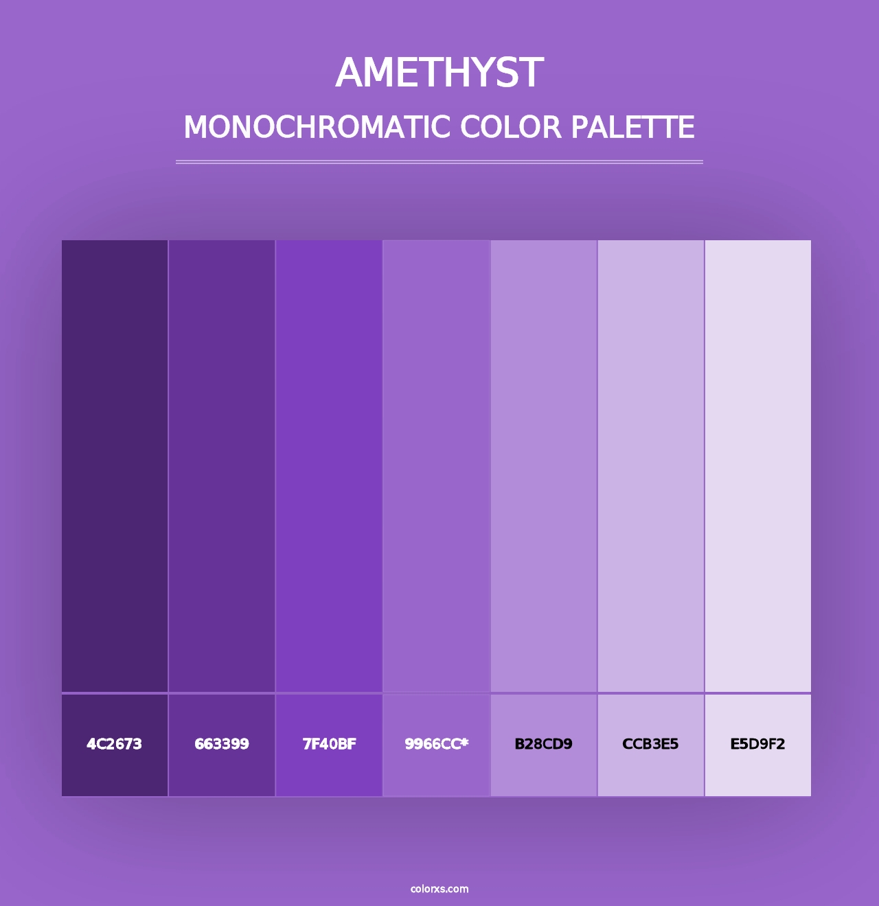 Amethyst - Monochromatic Color Palette