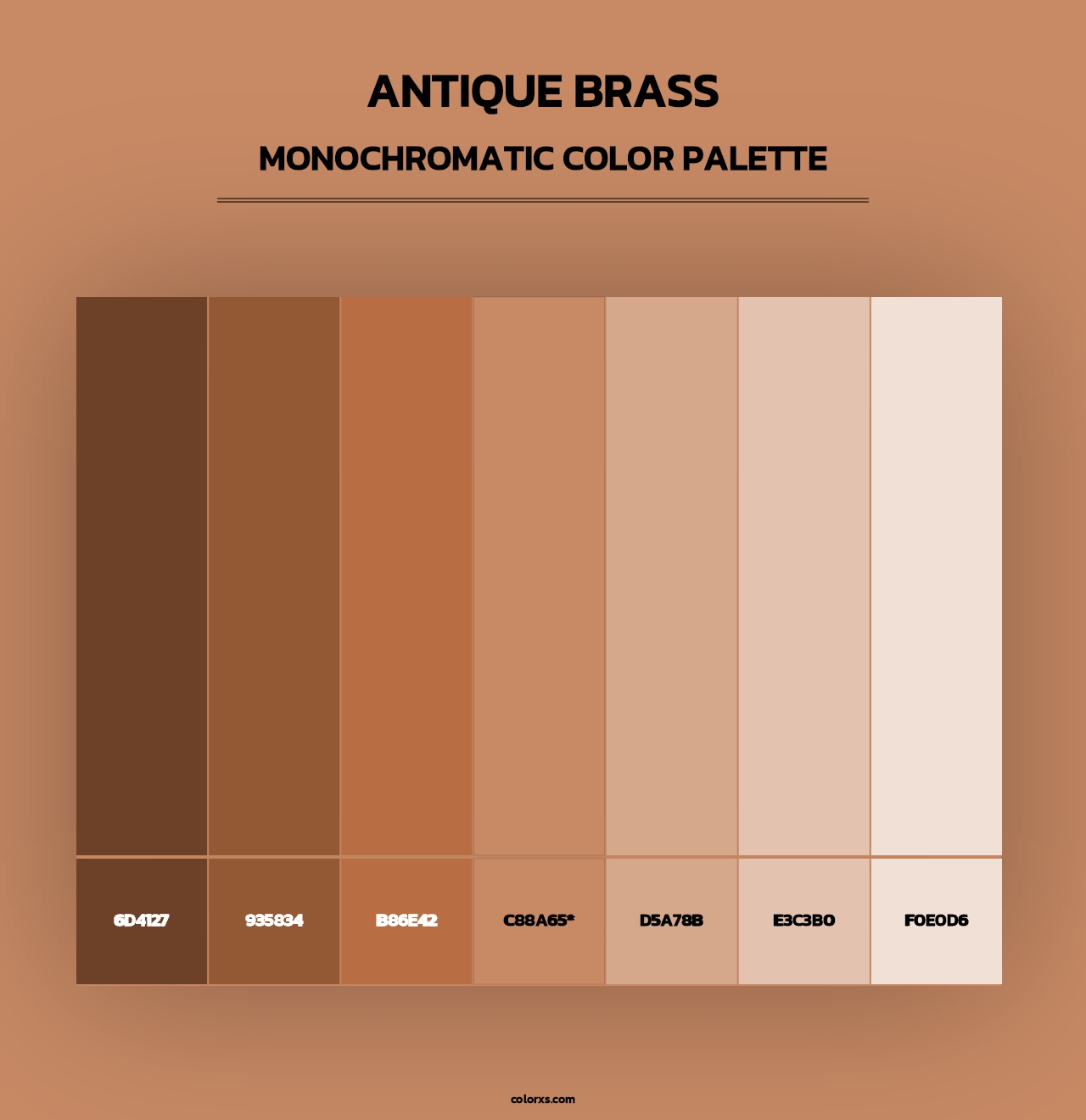 Antique Brass - Monochromatic Color Palette