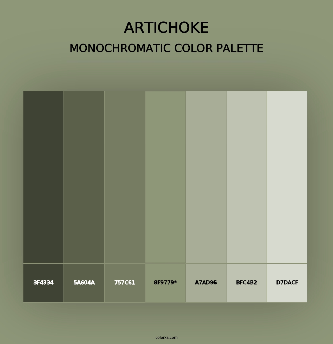 Artichoke - Monochromatic Color Palette