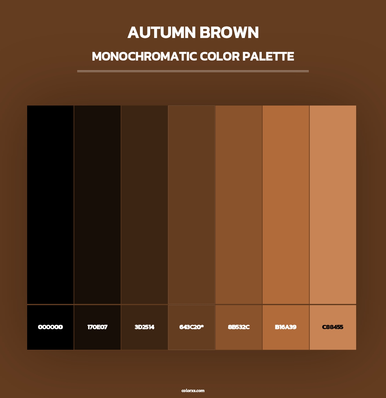 Autumn Brown - Monochromatic Color Palette