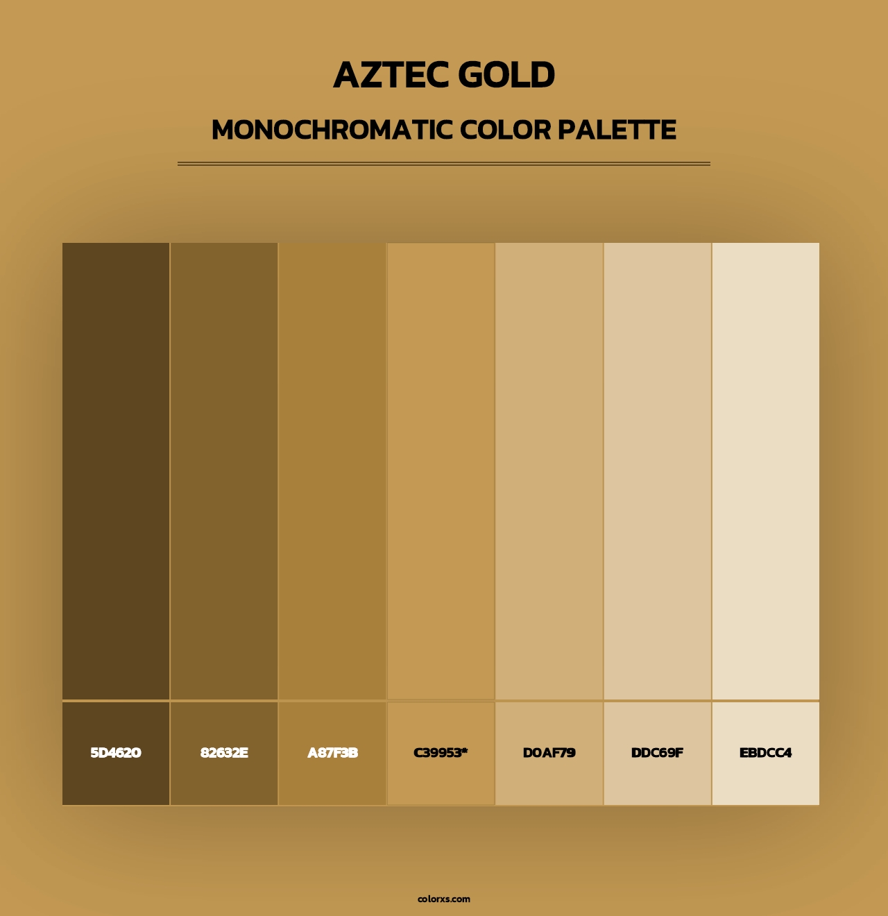 Aztec Gold - Monochromatic Color Palette