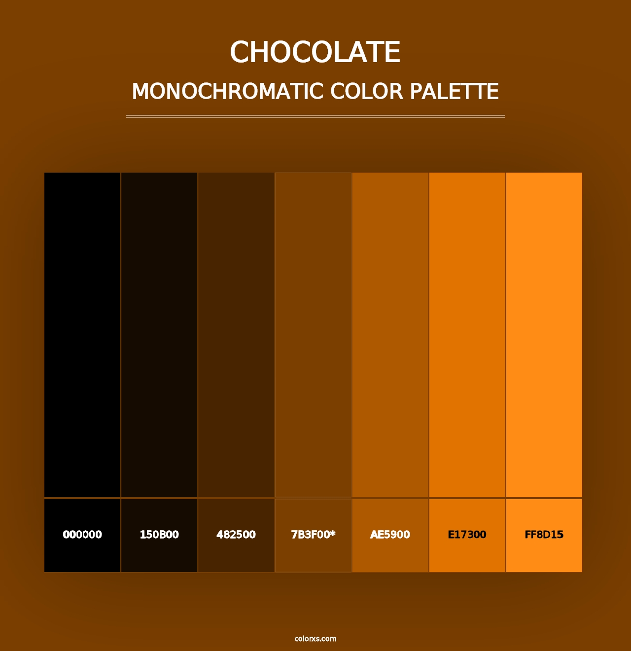 Chocolate - Monochromatic Color Palette