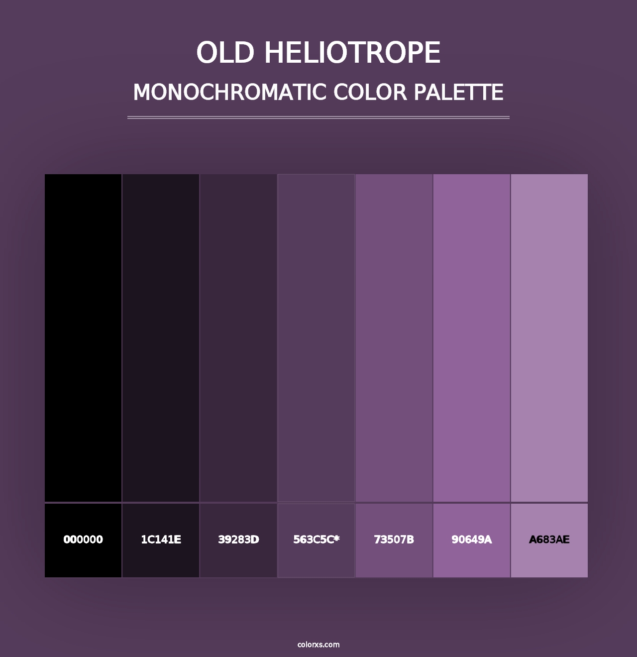 Old Heliotrope - Monochromatic Color Palette