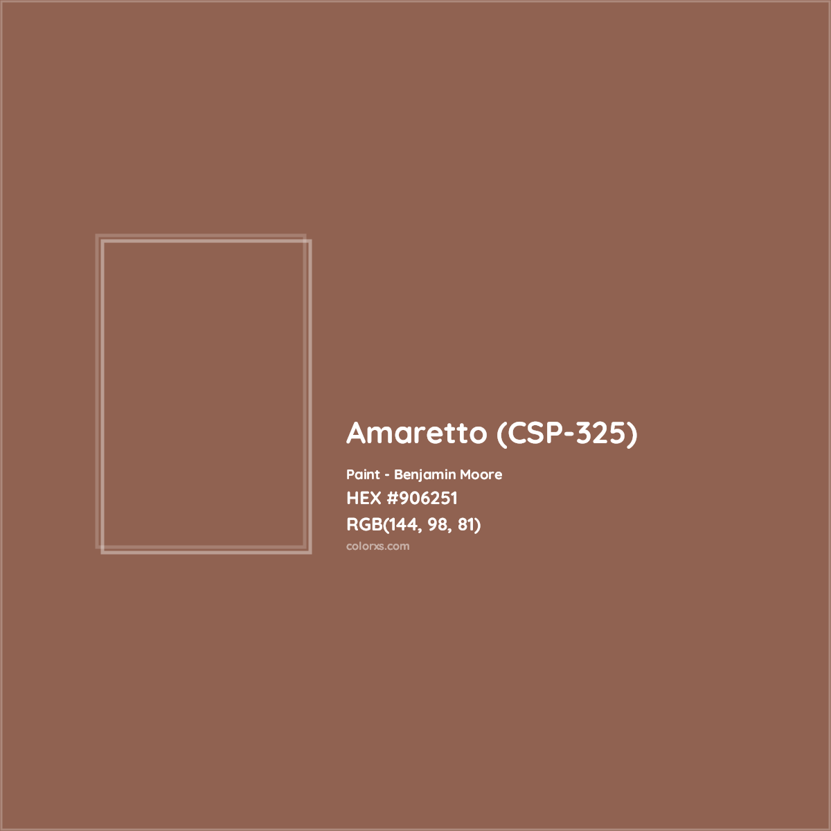 HEX #906251 Amaretto (CSP-325) Paint Benjamin Moore - Color Code