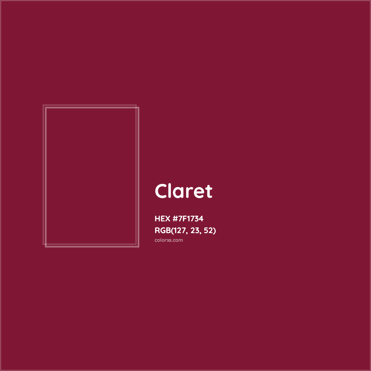 HEX #7F1734 Claret Color - Color Code