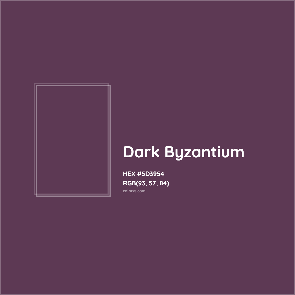 HEX #5D3954 Dark Byzantium Color - Color Code