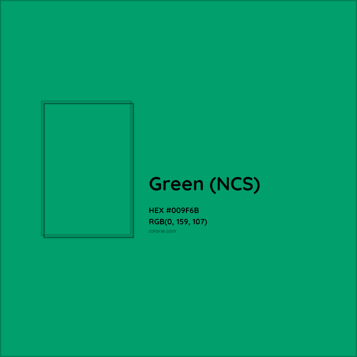 HEX #009F6B Green (NCS) Color - Color Code