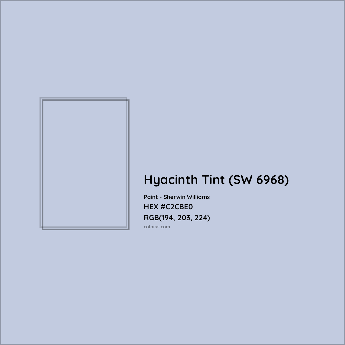 HEX #C2CBE0 Hyacinth Tint (SW 6968) Paint Sherwin Williams - Color Code