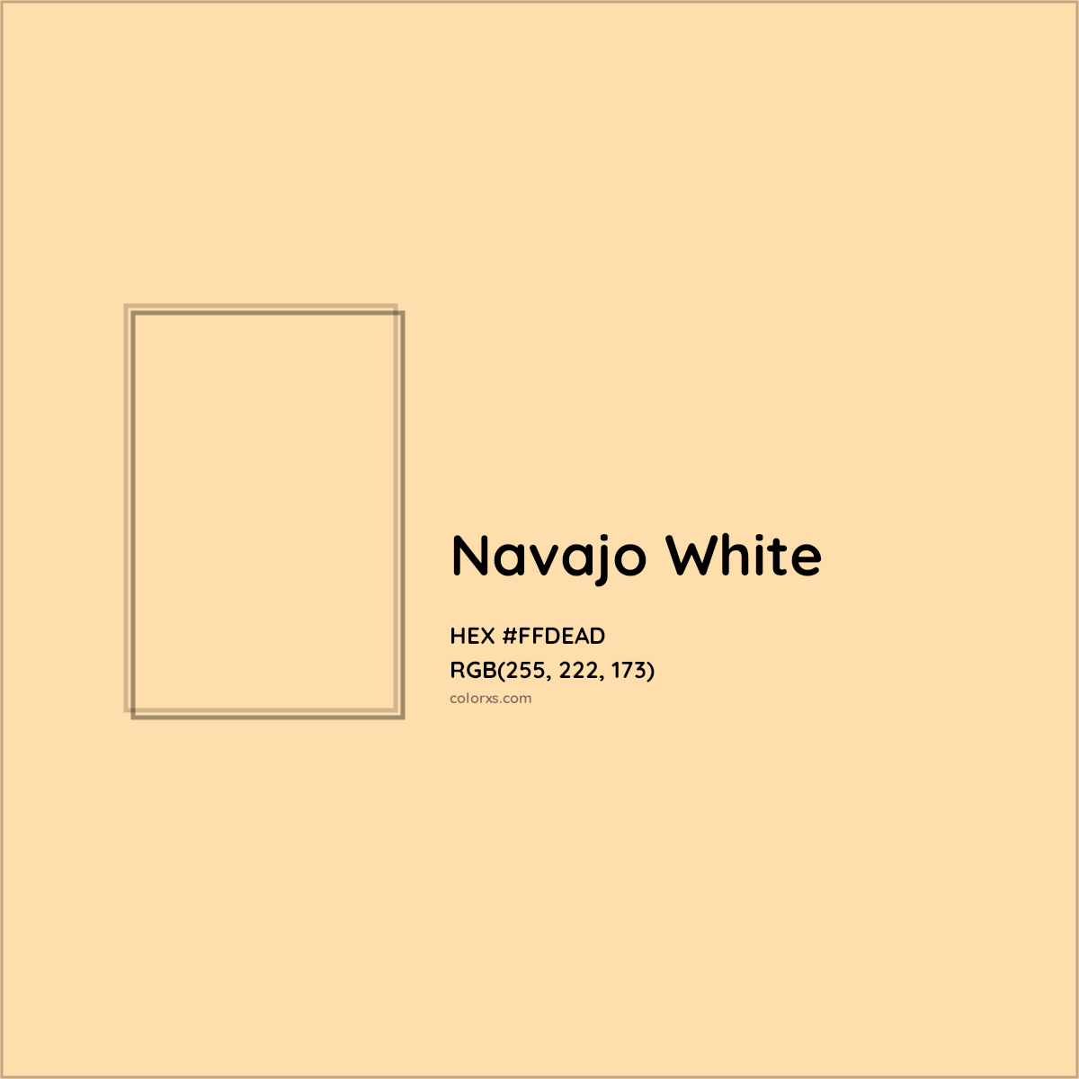 HEX #FFDEAD Navajo White Color - Color Code