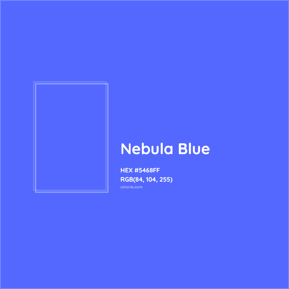 HEX #5468FF Nebula Blue Color - Color Code