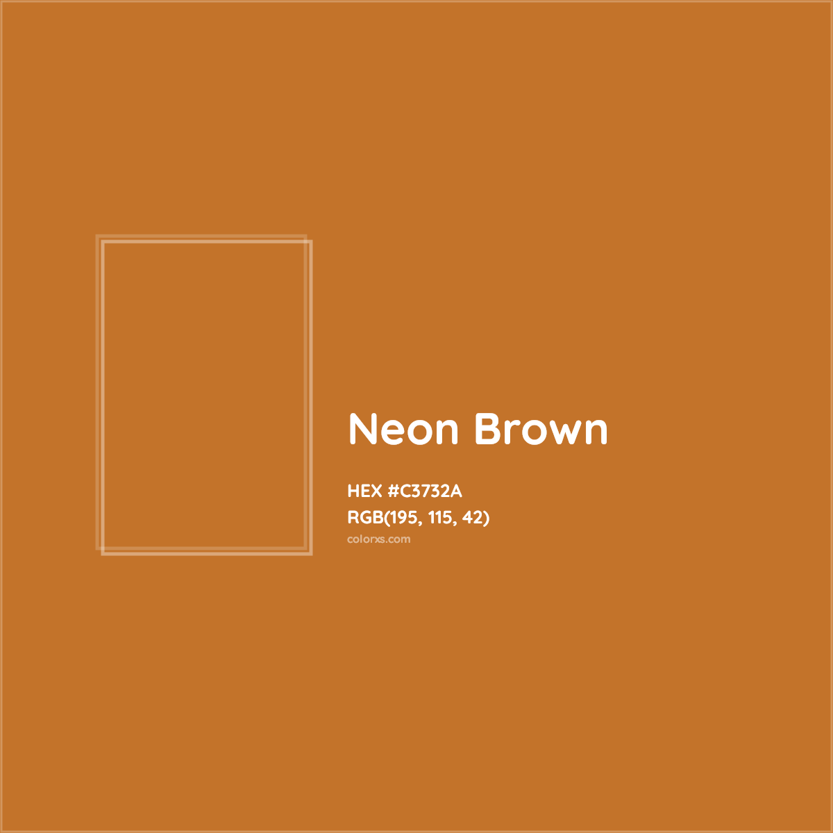 HEX #C3732A Neon Brown Color - Color Code