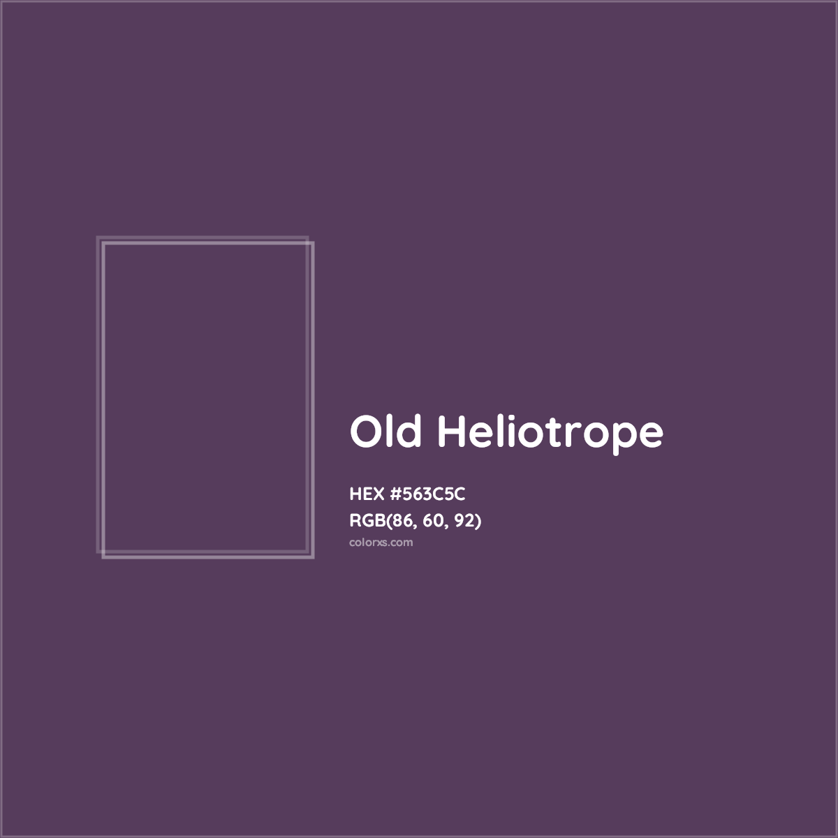 HEX #563C5C Old Heliotrope Color - Color Code