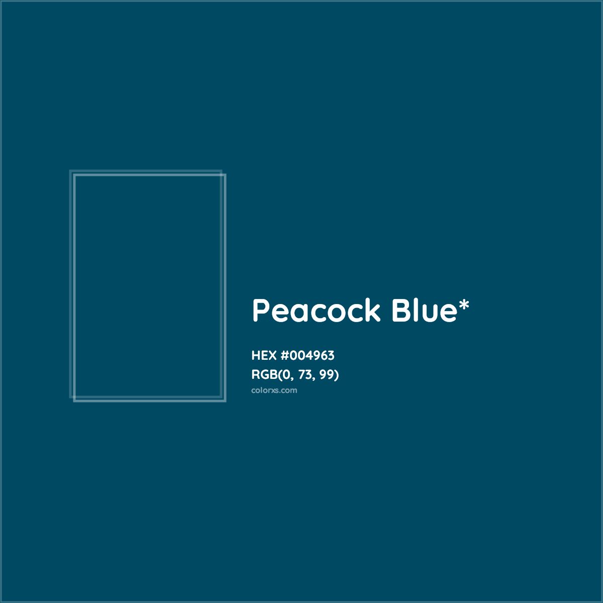 HEX #004963 Color Name, Color Code, Palettes, Similar Paints, Images