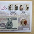 2015 The Battle of Waterloo 200th Anniversary 5 Pounds Banknote & Silver Coin Cover - First Day Cover