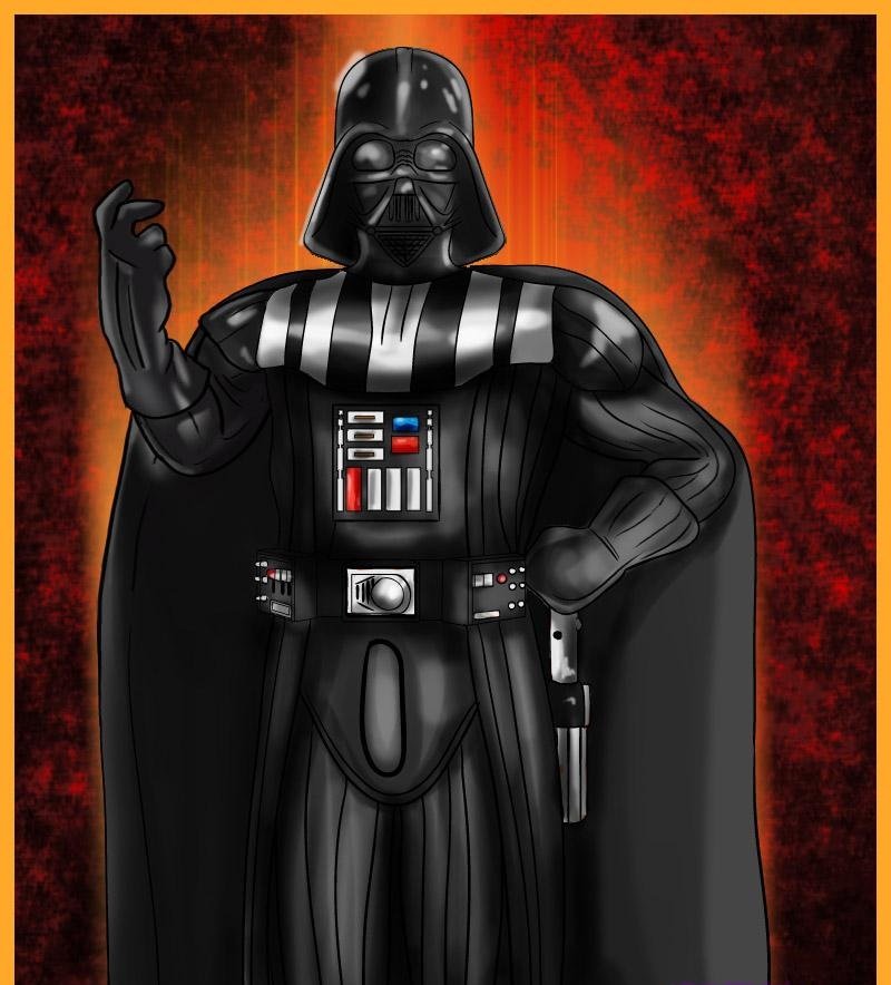 como desenhar o darth vader