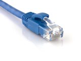 Picture of Cat 6 Ethernet Patch Cable - 1 FT, Blue, Booted