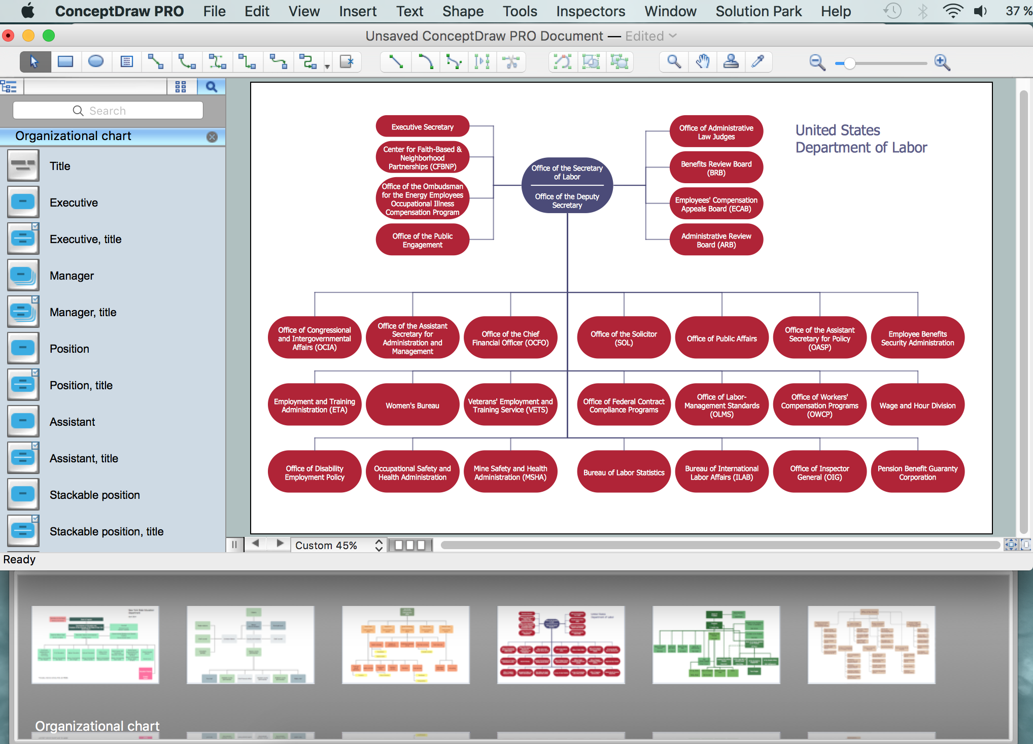 Illustrator Org Chart Template