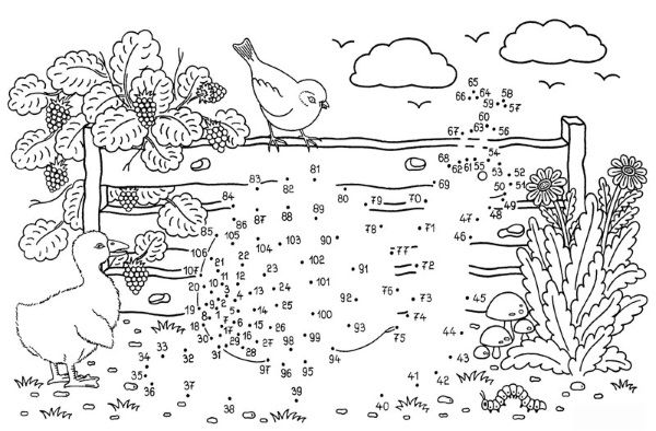 Dibujo de unir puntos de caracol: dibujo para colorear e imprimir