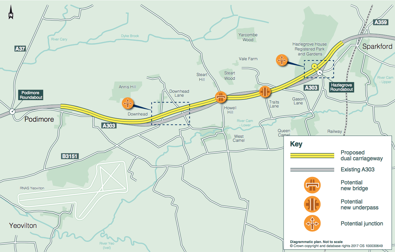 Route for £180m Somerset A303 dualling | Construction Enquirer News