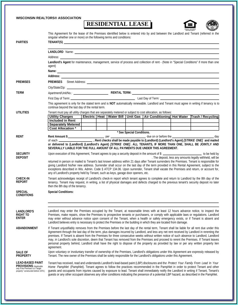 California Association Of Realtors Rental Agreement / California