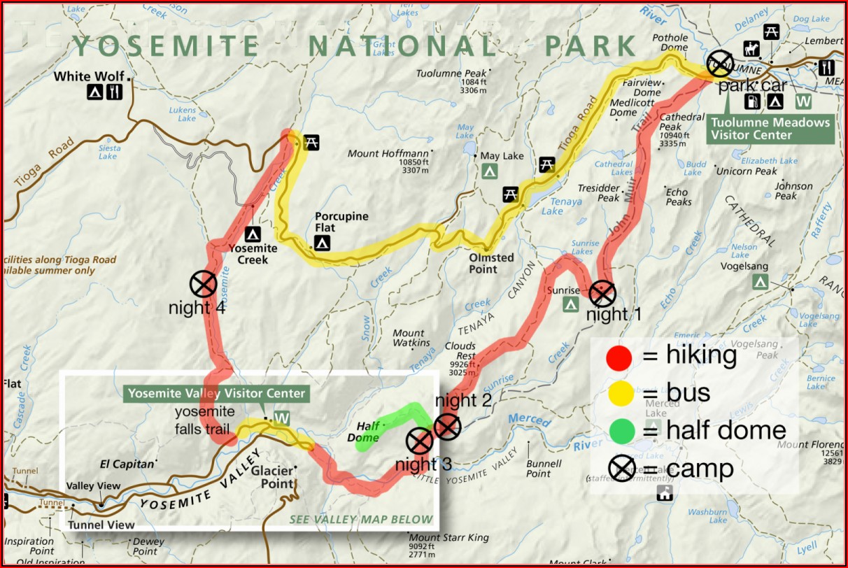 Printable John Muir Trail Map