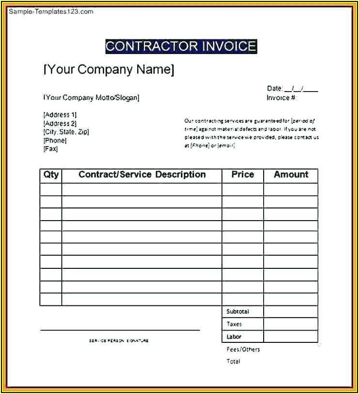 Independent Contractor Template Nz