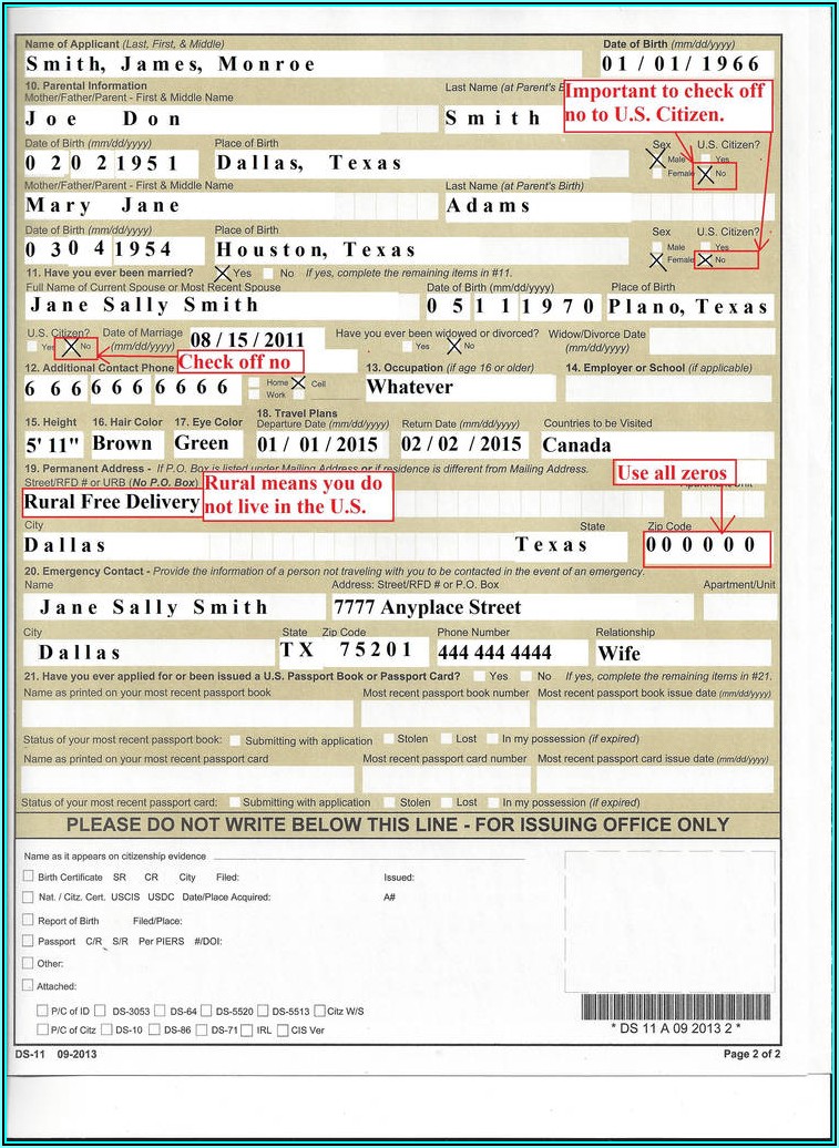 Us Passport Renewal Forms Printable