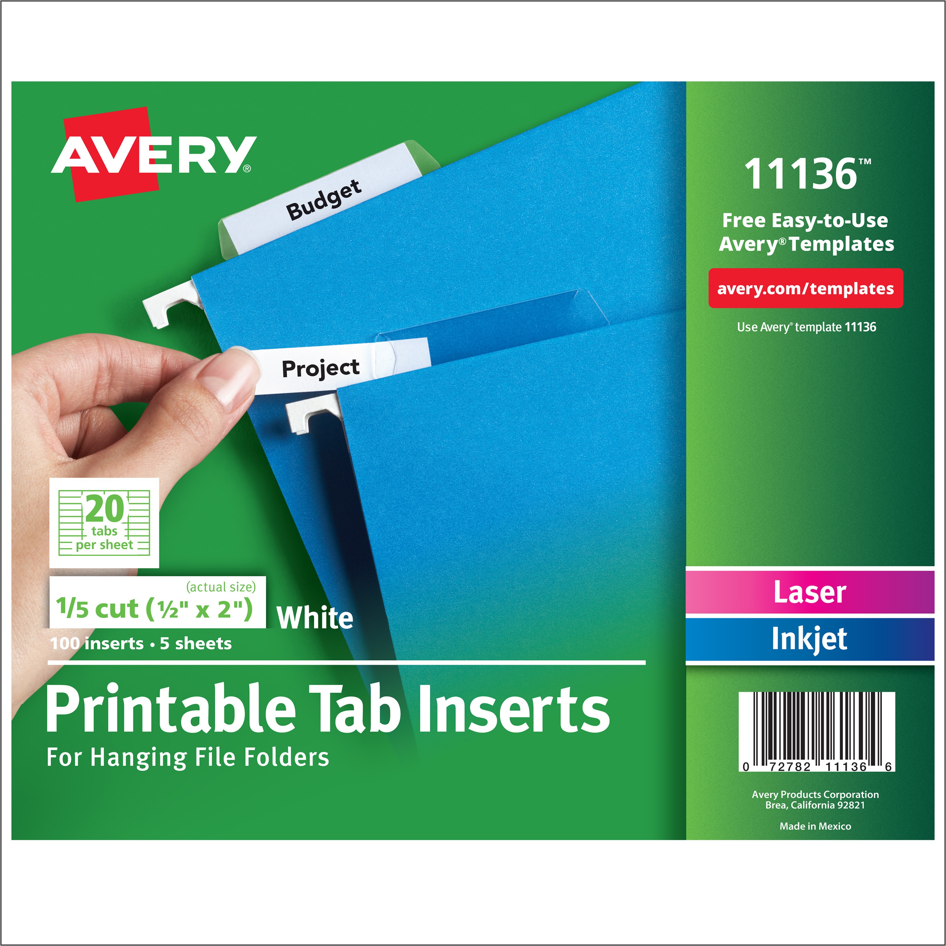 Staples Hanging Folder Tabs Template