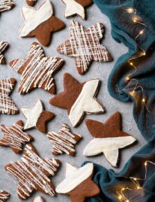 White Chocolate Gingerbread Star Cookies