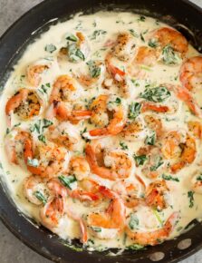 Creamy Parmesan Spinach Shrimp