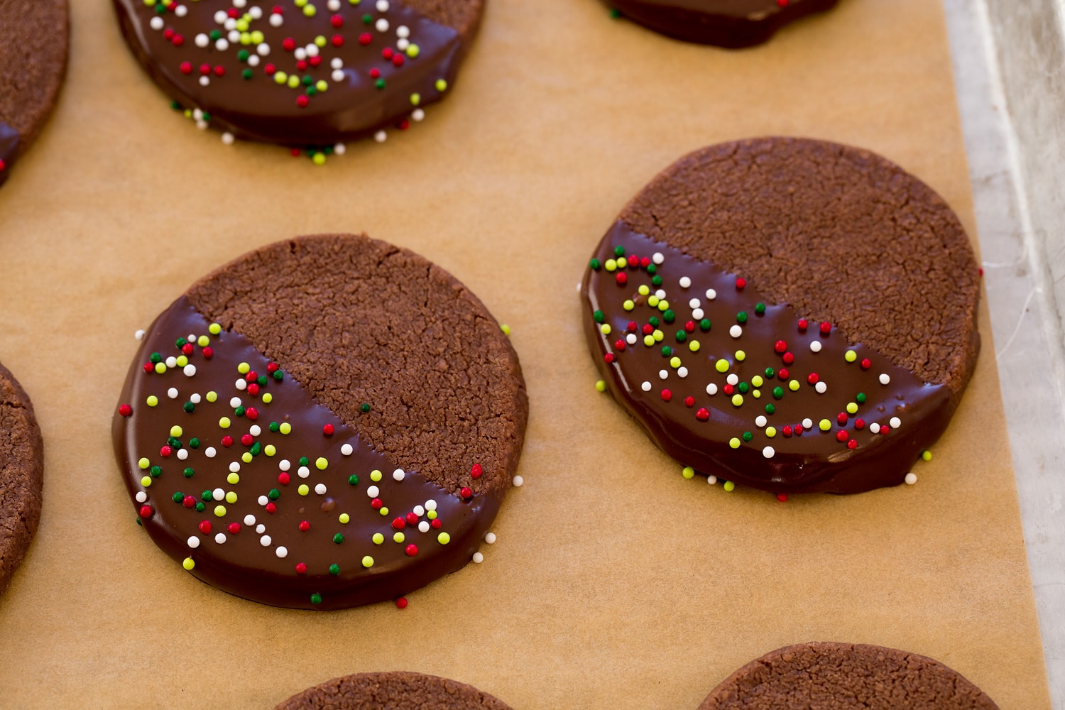 Chocolate dipped cookies