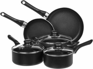 AmazonBasics 8-Piece Non-Stick Kitchen Cookware Set