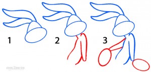 How To Draw Bugs Bunny Step 1