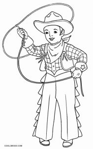 Cowboy Coloring Page