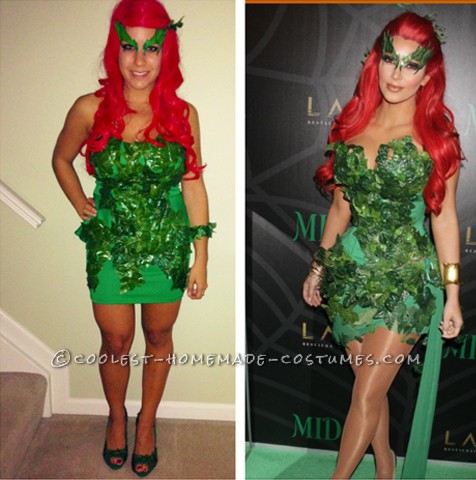 Homemade Poison Ivy Costume Inspired by Kim Kardashian's 2011 Poison Ivy