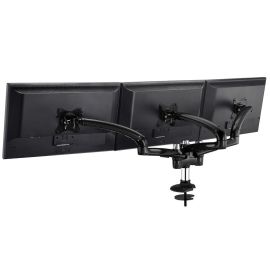 Triple Monitor Desk Mount w/ Spring Arms Black