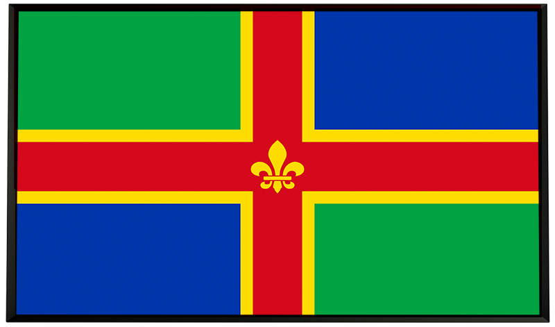 Lincolnshire County Flag Framed Poster